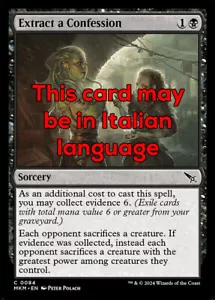 MTG EXTRACT A CONFESSION FOIL EXC - ESTRARRE UNA CONFESSIONE 84 - MKM - MAGIC - Bild 1 von 1