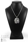 Afghan Hound Type 2 - Silver Plated Necklace On Silver Chain, Art Dog Usa