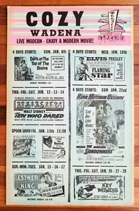 Large Coming Attractions Movie Theater Poster 1961 COZY Wadena Minn. Dracula - Picture 1 of 9