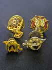 Lot Of 4 Vintage Fraternal Pins - Shriners, Knights Of Columbus, Elks