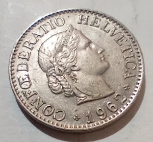 10 Rappen Switzerland 1962 Coin Confœderatio Helvetica - Picture 1 of 2