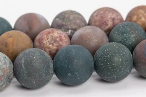 12MM Genuine Natural Matte Ocean Jasper Beads Grade AAA Round Loose Beads - Imagen 1 de 4