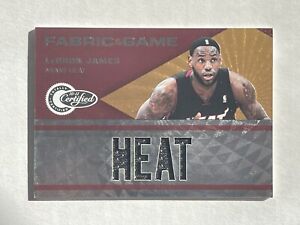 2010-11 Totally Certified Fabric of the Game Team Name 184/299 LeBron James #13