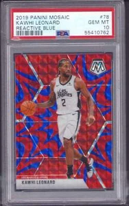 2019-20 Mosaic Kawhi Leonard Reactive Blue PSA 10 Clippers - Picture 1 of 1