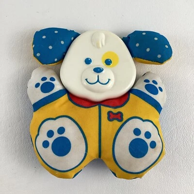 Fisher Price Soft Shakers Puppy Dog Plush Rattle Teether Baby Toy Vintage 80s - Image 1 of 4
