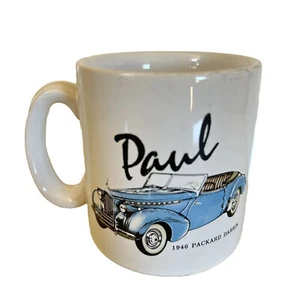 Tazza da tè caffè Clay In Mind 1983 1940 Packard Darrin nome Paul - Foto 1 di 8