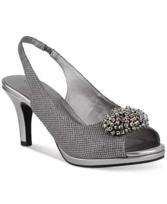 Zapatos de salón Karen Scott Breena para mujer con cordones, peltre talla 7,5 M Foto 1 de 4