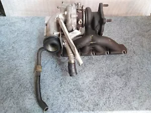 Original AUDI VW Auspuffkrümmer+Turbolader exhaust manifold with turbo-charger - Picture 1 of 9