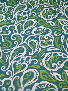 RICHLOOM ALBANY PFAU BLAU ABSTRAKT OUTDOOR DRINNEN STOFF YARD 54" W - Bild 1 von 5