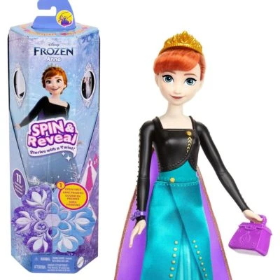 Mattel HXD27 - Disney Frozen - Spin & Reveal - Anna Puppe + Überraschungen - Bild 1 von 2