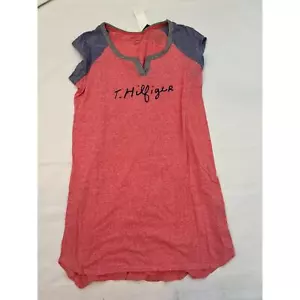 Tommy Hilfiger Nightgown Womens XL Coral Orange Sexy Pajama Night Shirt Gown NWT - Picture 1 of 7