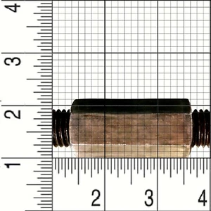 2-3/16'' Long x 5/8'' Diameter, Hex Black Steel Coupling (Extension) Nut - Picture 1 of 9