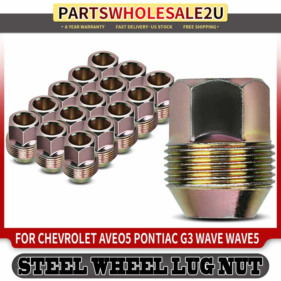 Tuerca de rueda delantera y trasera 16x M12-1.5 para Chevrolet Aveo Aveo5 Pontiac G3 Wave Foto 1 de 4