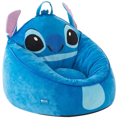 Silla bolsa de frijoles de espuma para niños Disney Lilo and Stitch asiento comprimido suave con asa Foto 1 de 4
