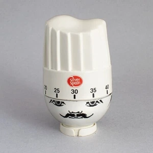 Vintage SILVER SPOON Chef Design KITCHEN TIMER - Clean & Working - Picture 1 of 4