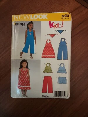 Simplicity & New Look 6361 Sewing Pattern Girl's Outfits 12 Pieces Size A 3-8 FF - Image 1 of 3