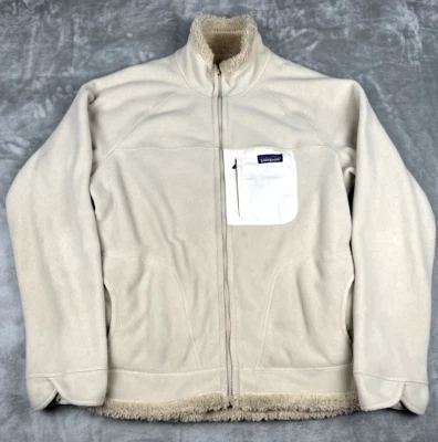 Patagonia Synchilla Fleece Jacket Women’s XL Ivory Beige Reversible Full Zip - Image 1 of 4