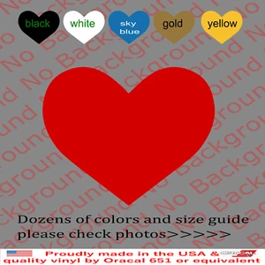 Heart Shape Vinyl Decal Die Cut Sticker for Valentines Lovers Window Wall SP019 - Picture 1 of 18