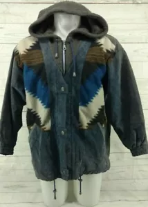 Vintage Authentic Winlit 1969 Aztec Hooded Jacket Coat Size SMALL - Picture 1 of 10