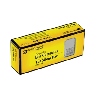 1 oz Direct Fit Bar Holder Capsule for 1 oz Silver Bars by Guardhouse, 25 pk - Picture 1 of 4