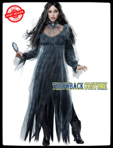 Womens Horror Halloween Costume Ladies Zombie Graveyard Corpse Bride Fancy Dress - Picture 1 of 9