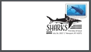 US 5224 Sharks Whale Shark BWP FDC 2017 - Picture 1 of 1
