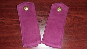 USSR Straps shoulder boards by flannel original purple 50 s, original buttons - Picture 1 of 10