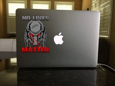 DURASOL 72-28 Predator NO LIVES MATTER Yautja CUSTOM UV DTF Transfer sticker