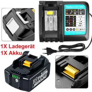 5Ah für Makita Akku 18V BL1850B DMR115 DMR112 DMR110 DDF482Z DC18RC Ladegerät - Bild 1 von 12