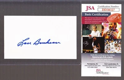 Lou Boudreau Signed Auto Index Card JSA Cleveland Indians HOF - Image 1 of 2
