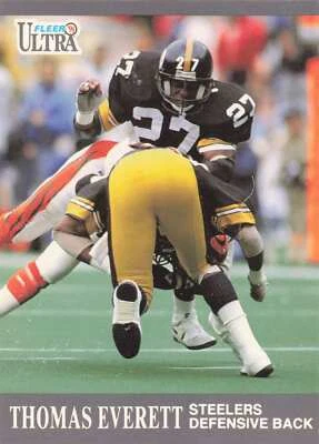 1991 Fleer Ultra NFL #111 Thomas Everett Steelers - Image 1 of 2