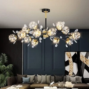 Radiance Micro Globes with Glowing LED Lights Crystal Pendant Glass Chandelier - Picture 1 of 12