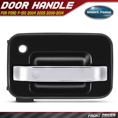 Front Driver Chrome & Black Exterior Door Handle for Ford F-150 2004 2005-2014 - Изображение 1 из 4