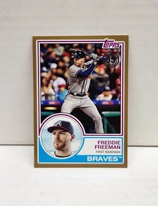 Freddie Freeman 2018 Topps '83 diseño dorado ~ Braves #'d/50 - Imagen 1 de 3