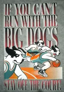 Camiseta de baloncesto Can't Run Big Dogs Stay Off Court gris jaspeado 2X GR nueva - Imagen 1 de 1