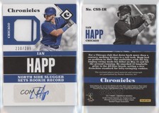 2017 Panini Chronicles Signature Swatches /299 Ian Happ #CSS-IH Rookie Auto RC