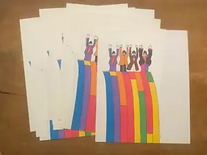 10 Sheets of VTG 60's The Beatles Yellow Submarine Stationary, Peter Max Style - Picture 1 of 5