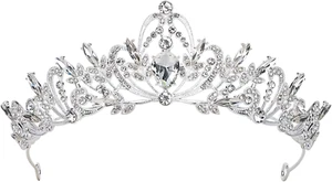 CAVETEE Crystal Tiara and Crowns, Elegant Rhinestone Queen Crown Bridal Tiara... - Picture 1 of 3