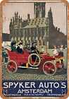 Metal Sign - 1910 Spyker&#39;s Automobiles Amsterdam - Vintage Look Reproduction