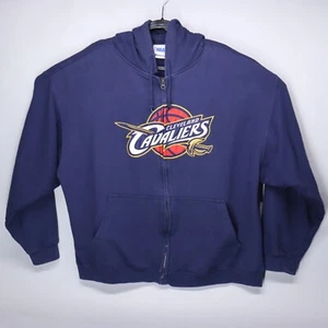Cleveland Cavaliers Sudadera con Capucha Azul Para Hombre Talla 2XL Bolsillos Cavs Cremallera Completa - Imagen 1 de 9