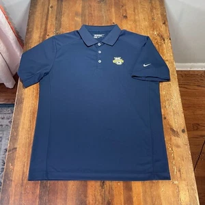 Marquette Golden Eagles Polo Shirt Mens Large Blue Nike Casual Drifit Golf - Picture 1 of 13