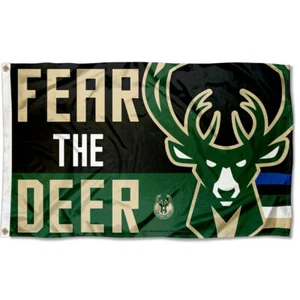 Milwaukee Bucks Fear the Deer Grommet Flag - Picture 1 of 7