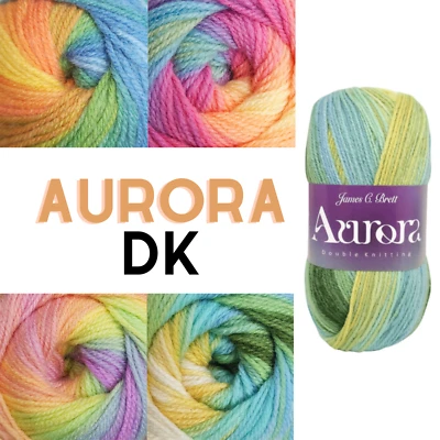 Aurora DK 100g - James C Brett - Yarn Wool for Knitting and Crochet Acrylic