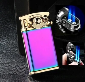 Jobon Dual Jet Flame Torch Lighter Cigar Lighter Gift Christmas Gift Rainbow - Picture 1 of 8