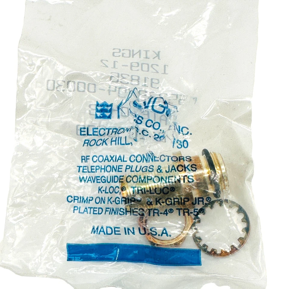 Kings Electronics 1209-12 RF Coaxial Connector Female Made in USA - Image 1 of 4