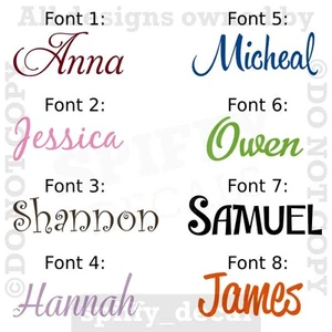 Personalized Custom Single Name Vinyl Wall Decal Sticker Decor Nursery Bedroom - Picture 1 of 12