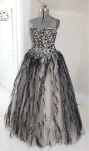 Paparazzi Ballkleid mit Spitze und Federn 91084 by Mori Lee Kleid formell 7/8 - Bild 1 von 10