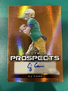 2024 Foglia Electrum Prospects Bronzo CJ Carr Rc Auto /59 Notre Dame - Foto 1 di 2