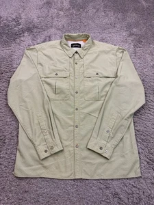 Orvis Shirt Men Large Trout Bum Green Seersucker Performance Fishing Button Up - Picture 1 of 10