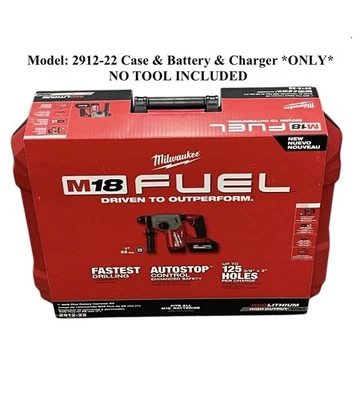 Nuevo estuche Milwaukee 2912-22 M18 SDS Plus con batería y cargador - SIN TALADRO 🤪 Foto 1 de 4